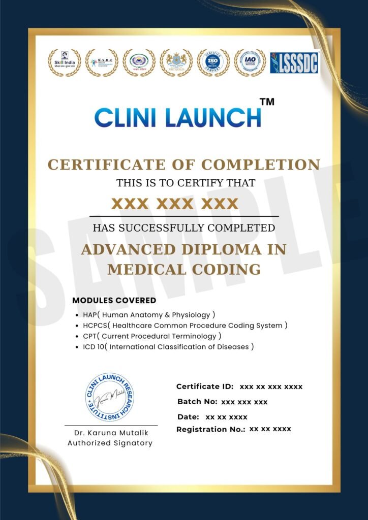 ADVANCE DIPLOMA MEDICAL CODING CLINILAUNCH