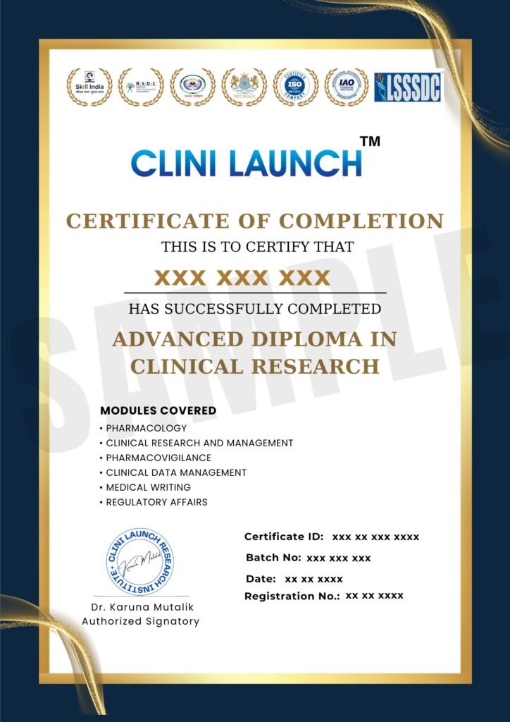 ADVANCED DIPLOMA IN CLINICAL RESEARCH