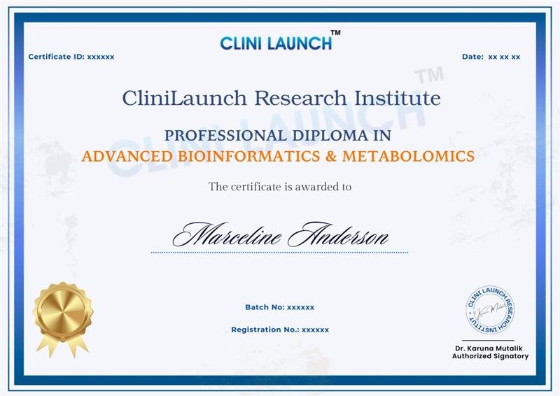 Professional Diploma in Advanced Bioinformatics & Metabolomics