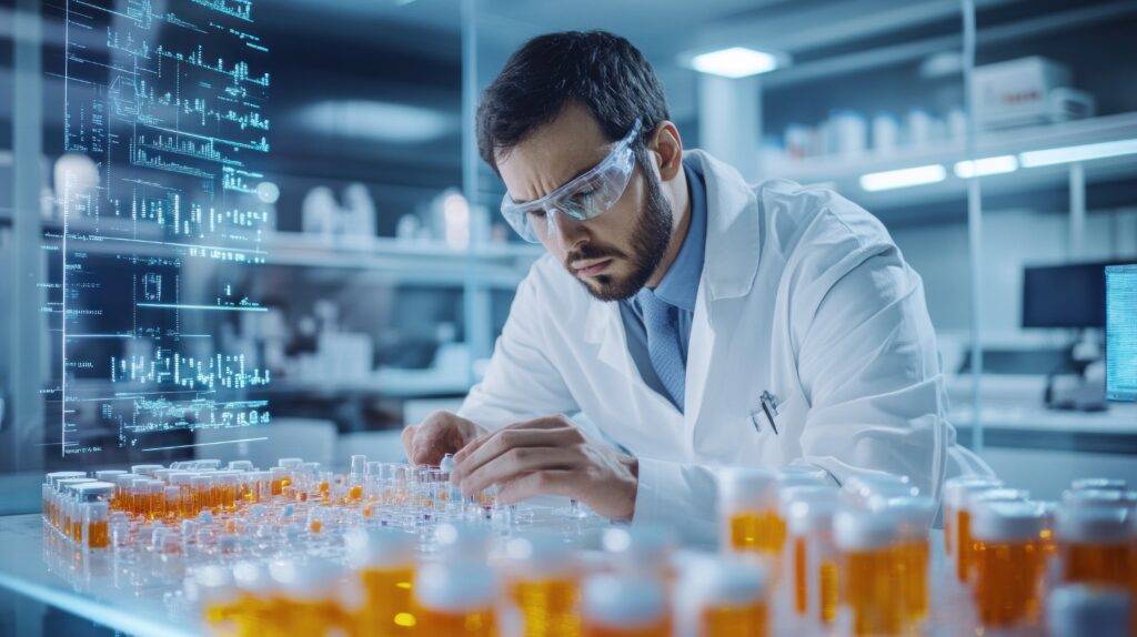 Drug safety analyst reviewing pharmacovigilance data for career opportunities in drug safety and clinical research